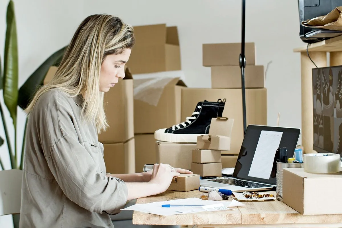 An online business preparing customer orders