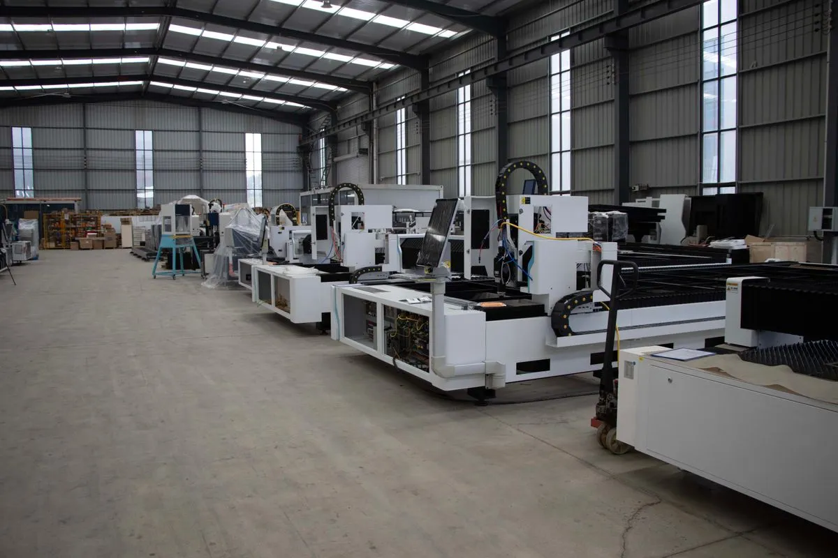 Manufacturing equipment inside an industrial building