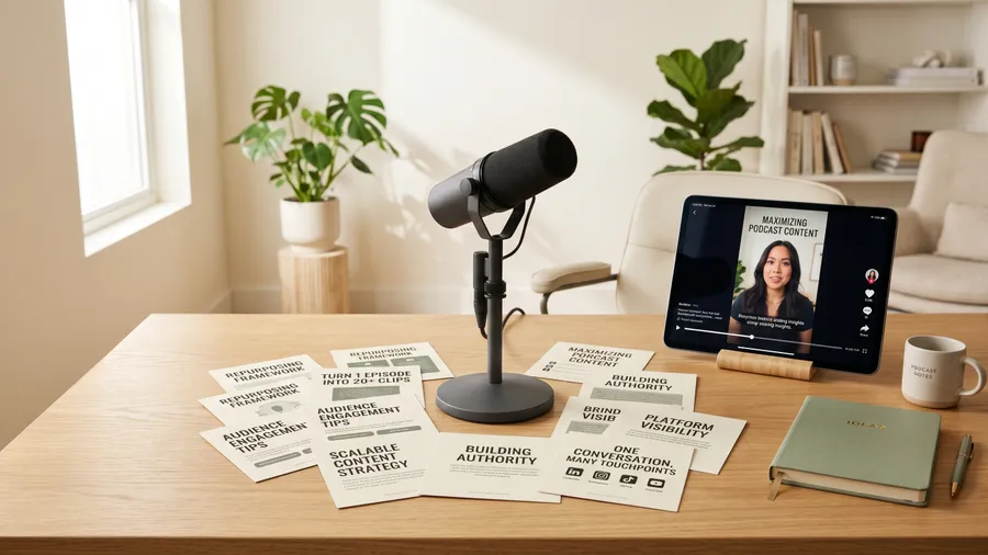 One podcast episode, a month of content: the repurposing playbook